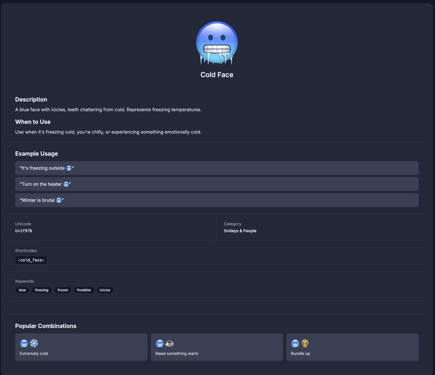 Emoji Wiki homepage with searchable emoji categories